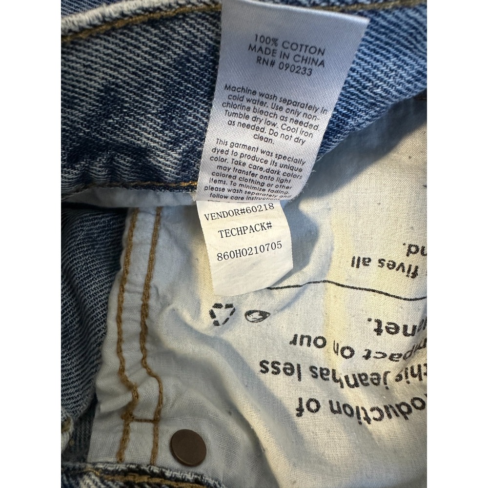 PacSun Butterfly Printed High Rise Straight Jeans Blue Denim Women's Size 26 - Picture 8 of 11